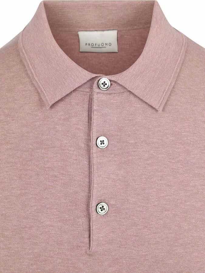Profuomo Polo Shirt Korte Mouw Poloshirt Luxury Basic Roze - Foto 5