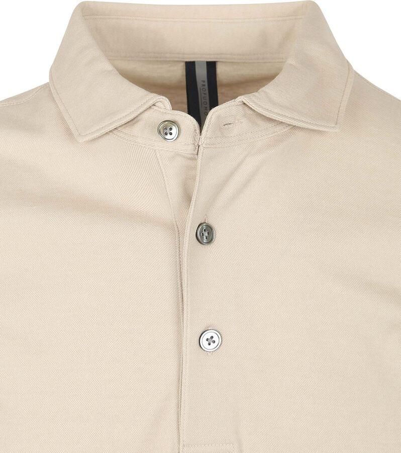 Profuomo T-shirt Poloshirt Luxury Knitted Beige