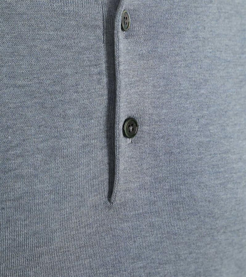 Profuomo T-shirt Poloshirt Luxury Knitted Blauw