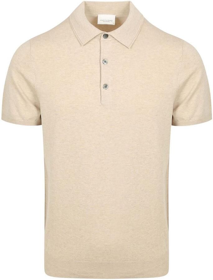 PROFUOMO Heren Polo's & T-shirts Polo Short Sleeve Beige - Foto 6