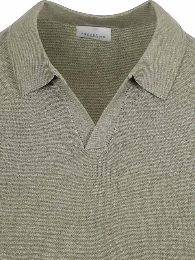 Profuomo Polo Shirt Korte Mouw Poloshirt Riva Luxury Structure Groen - Foto 5