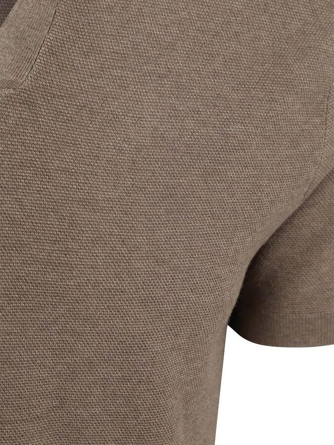 Profuomo Polo Shirt Korte Mouw Poloshirt Riva Luxury Structure Taupe - Foto 6