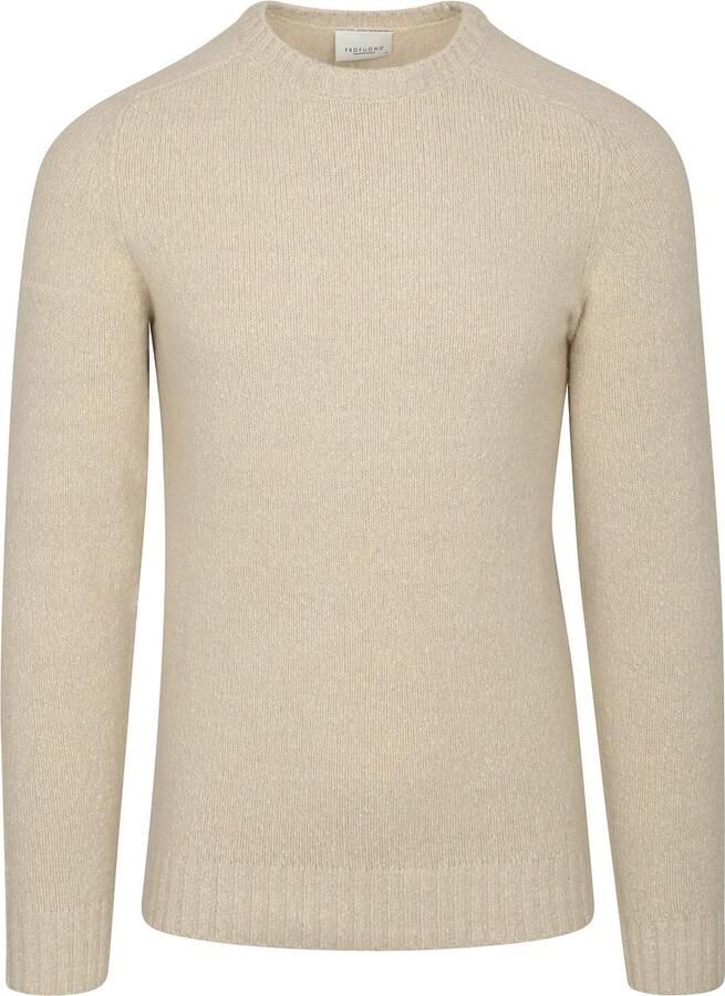 PROFUOMO Heren Truien & Vesten Pullover Crew Neck Beige