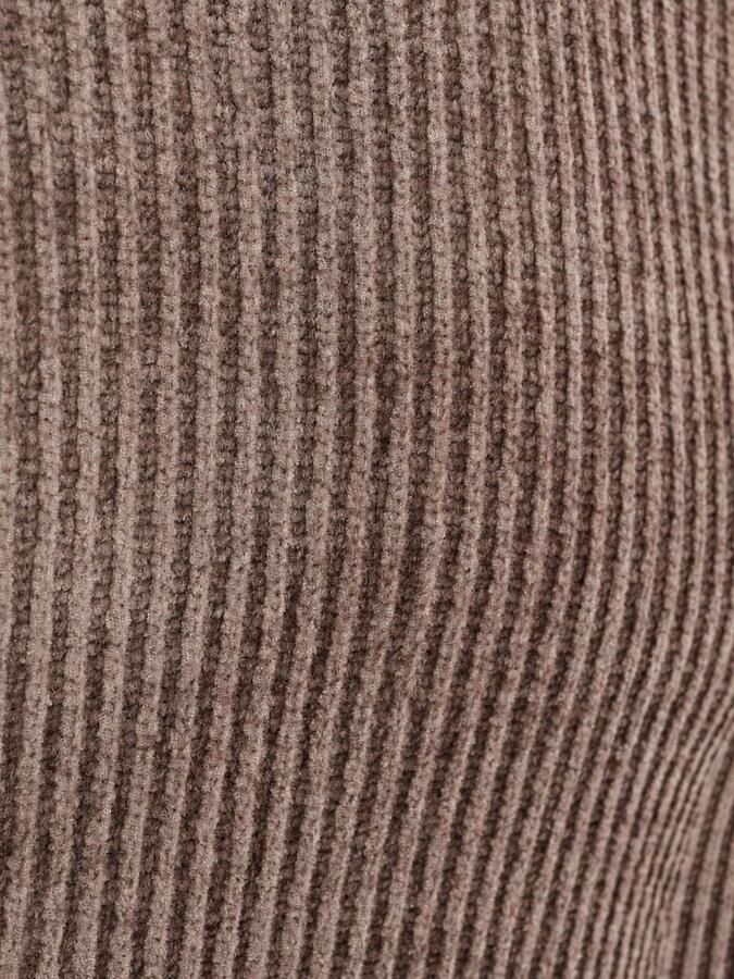 PROFUOMO Heren Truien & Vesten Pullover Crew Neck Chenille Rib Bruin - Foto 4