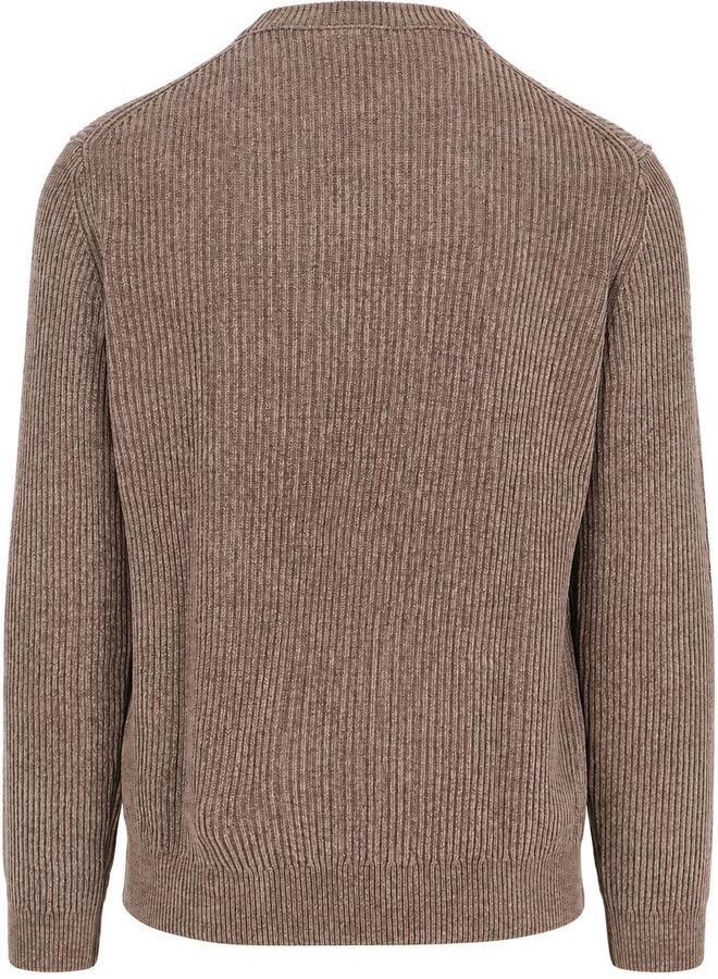 PROFUOMO Heren Truien & Vesten Pullover Crew Neck Chenille Rib Bruin - Foto 5