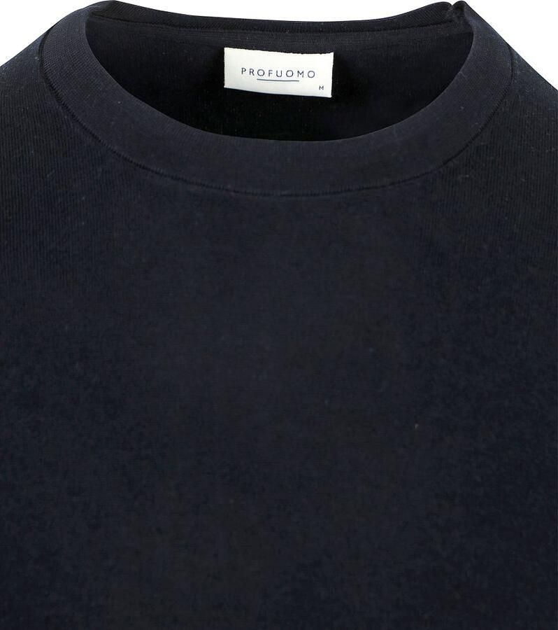 Profuomo Regular fit gebreide pullover met zijdege