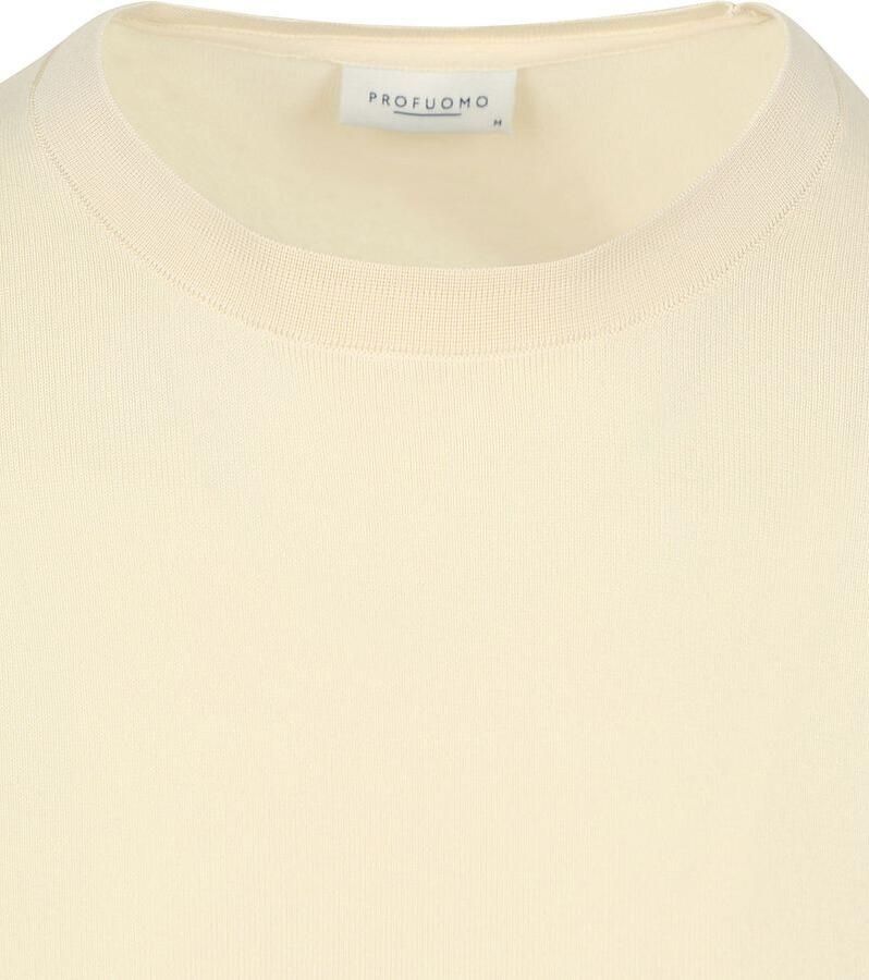 Profuomo Regular fit gebreide pullover met zijdege