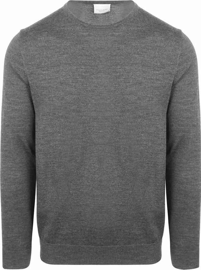 Profuomo Pullover van merinowol met ronde hals - Foto 2