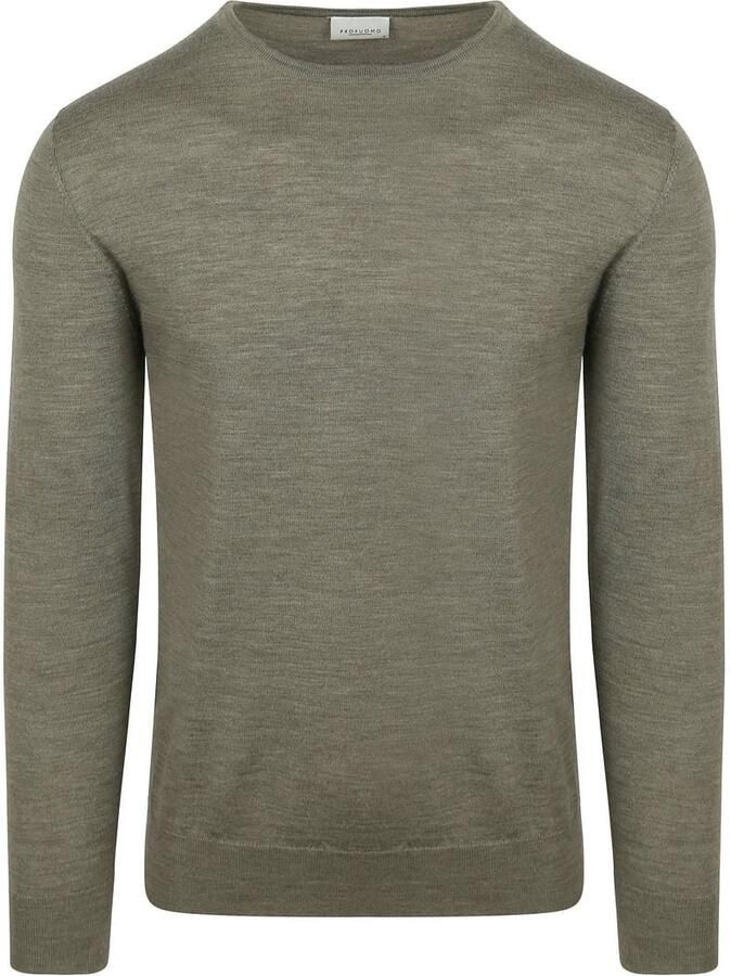 PROFUOMO Heren Truien & Vesten Pullover Crewneck Groen