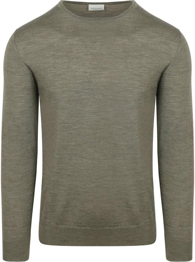 PROFUOMO Heren Truien & Vesten Pullover Crewneck Groen