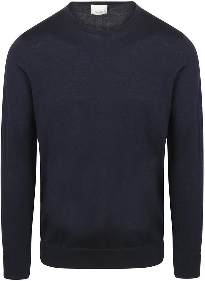 Profuomo Pullover van merinowol met ronde hals - Foto 2