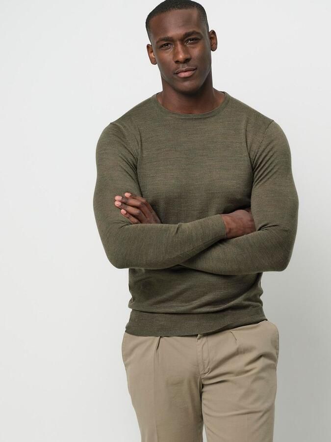 Profuomo Pullover Merinowol Olive - Foto 2