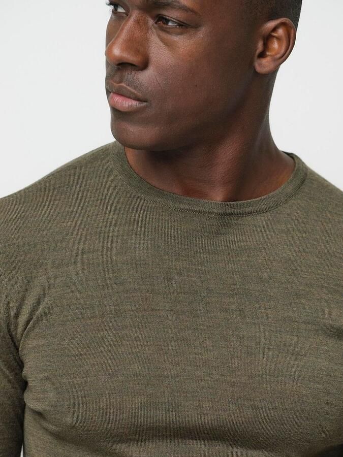 Profuomo Pullover Merinowol Olive - Foto 3