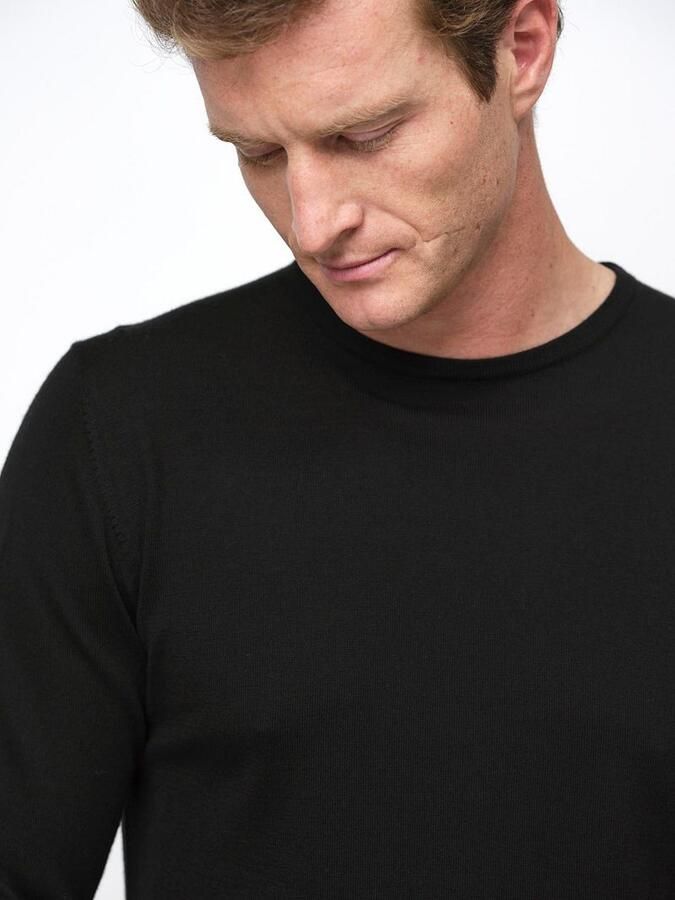 Profuomo Pullover van merinowol met ronde hals - Foto 3