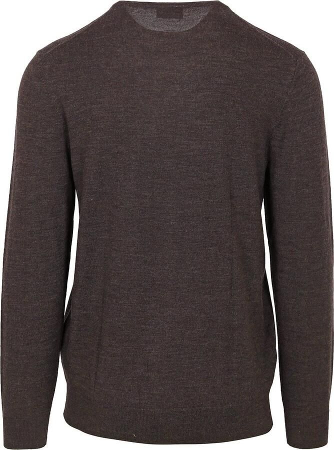 Profuomo V-Neck Dark Brown Pullover Sweater Brown Heren - Foto 1