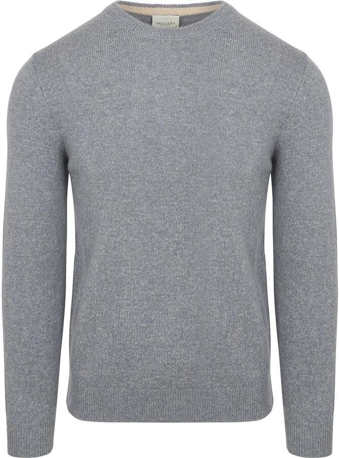 PROFUOMO Heren Truien & Vesten Pullover Crew Neck Woolblend Grijs - Foto 5