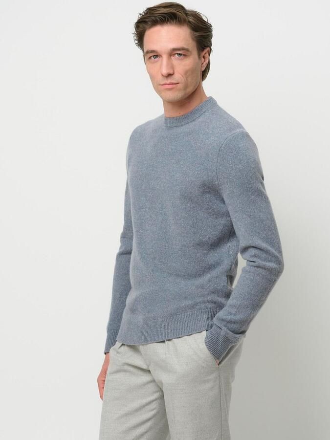 PROFUOMO Heren Truien & Vesten Pullover Crew Neck Woolblend Grijs - Foto 6