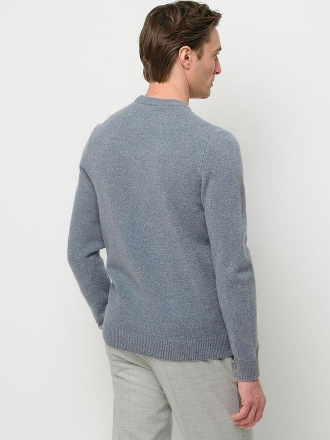 PROFUOMO Heren Truien & Vesten Pullover Crew Neck Woolblend Grijs - Foto 8