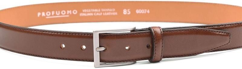 Profuomo riem solid dark brown calf leather - Foto 5
