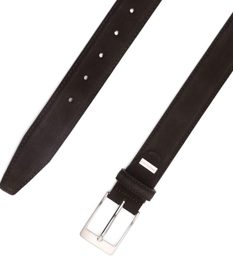 Profuomo riem solid brown suède stitch - Foto 3
