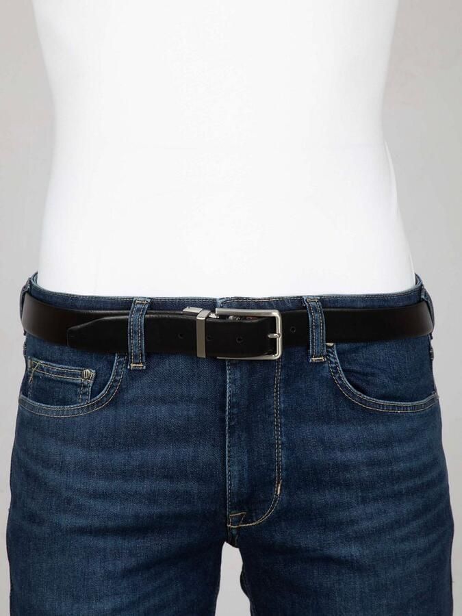 Profuomo riem dubbelzijdig zwart moro