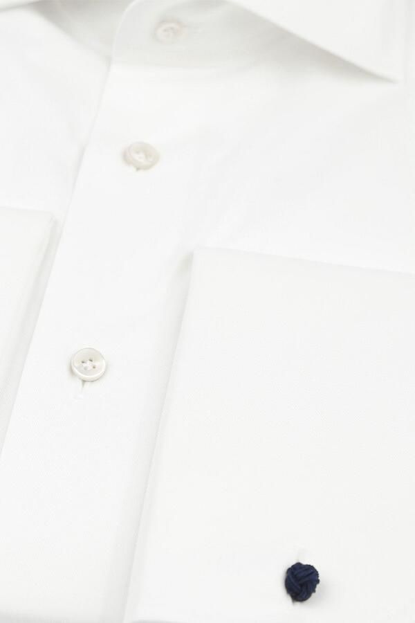Profuomo Overhemd Lange Mouw Shirt Cutaway Dubbel Manchet Off White - Foto 7