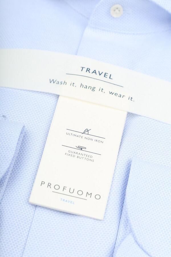 Profuomo Shirt Extra Lange Mouwen Travel Lichtblauw - Foto 3