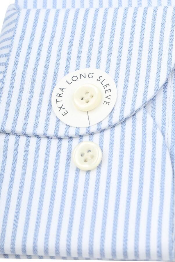 Profuomo Shirt Extra Lange Mouwen Travel Streep Lichtblauw - Foto 2