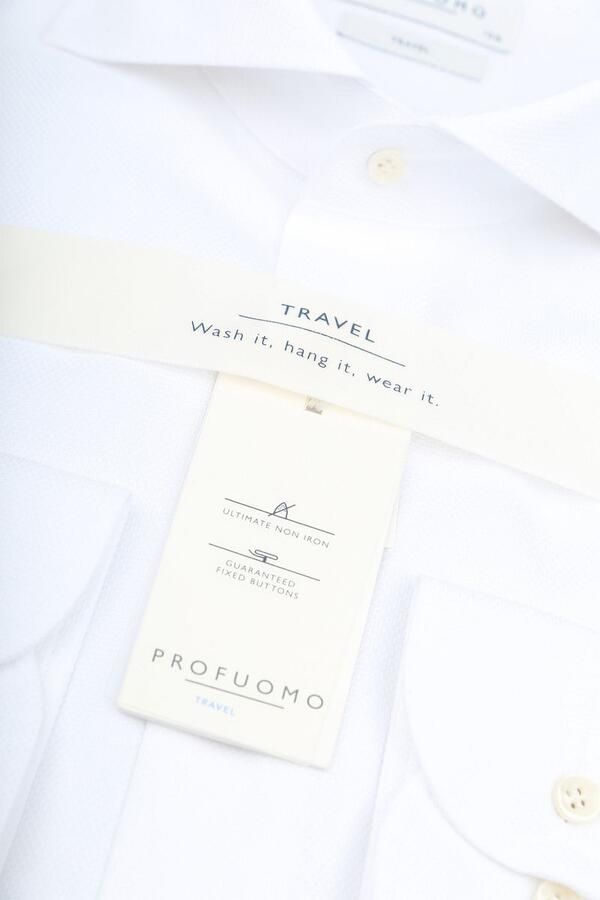 Profuomo Shirt Extra Lange Mouwen Travel Wit - Foto 2