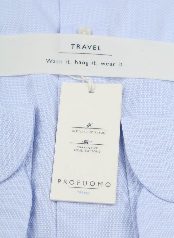 Profuomo Slim fit zakelijk overhemd met haaikraag model 'X-Cutaway' - Foto 3