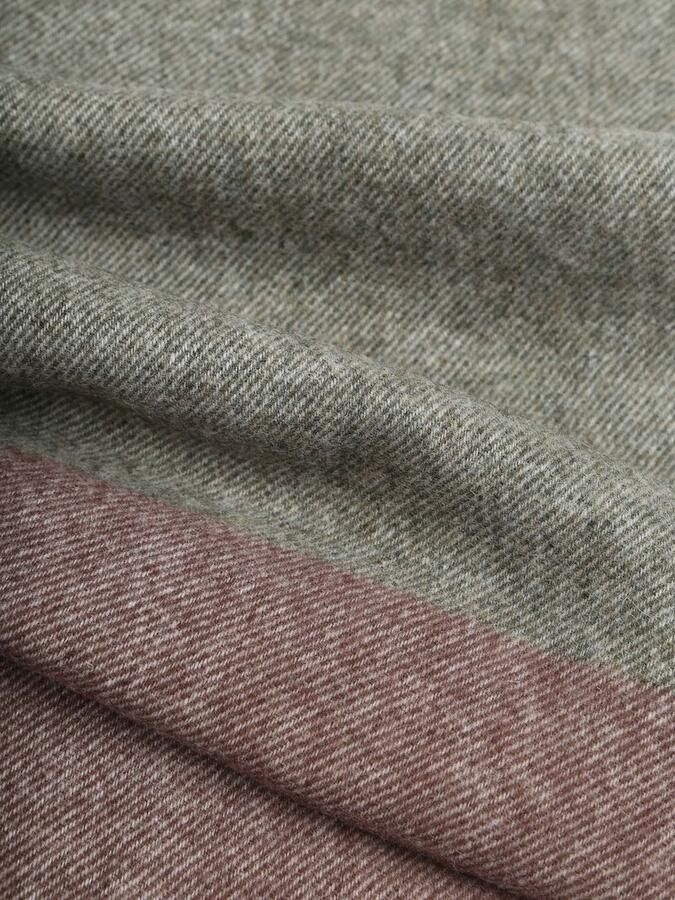 Profuomo Sjaal Lamswol Grijs Beige Bruin - Foto 3