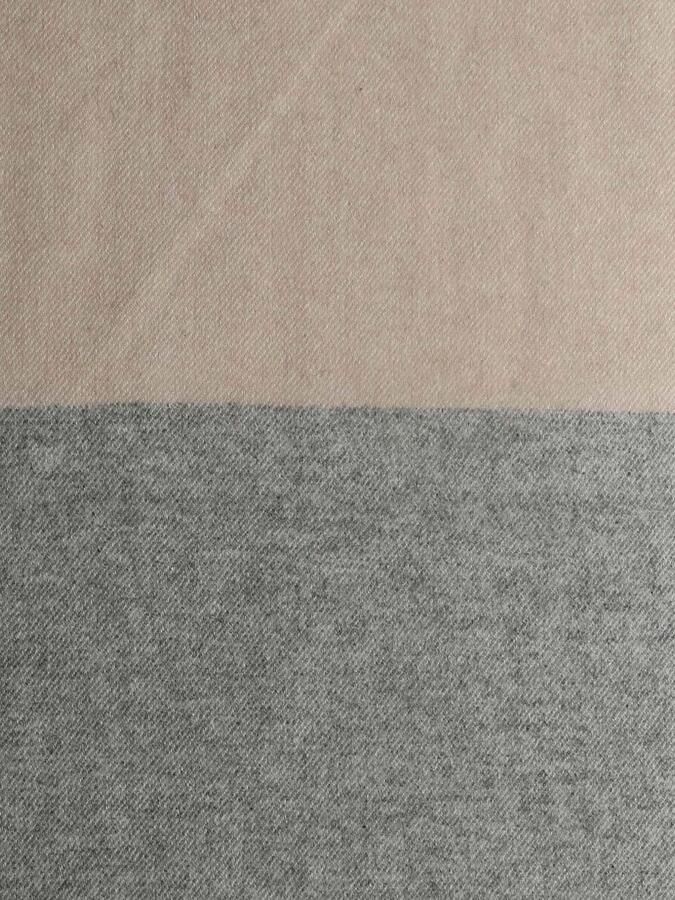 Profuomo Sjaal Lamswol Grijs Beige - Foto 2
