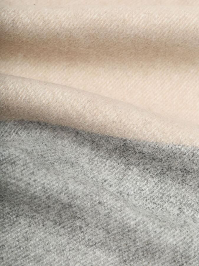 Profuomo Sjaal Lamswol Grijs Beige - Foto 3