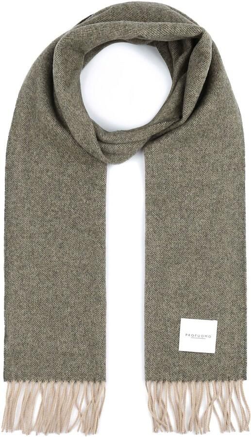 Profuomo Sjaal Lamswol Groen - Foto 3