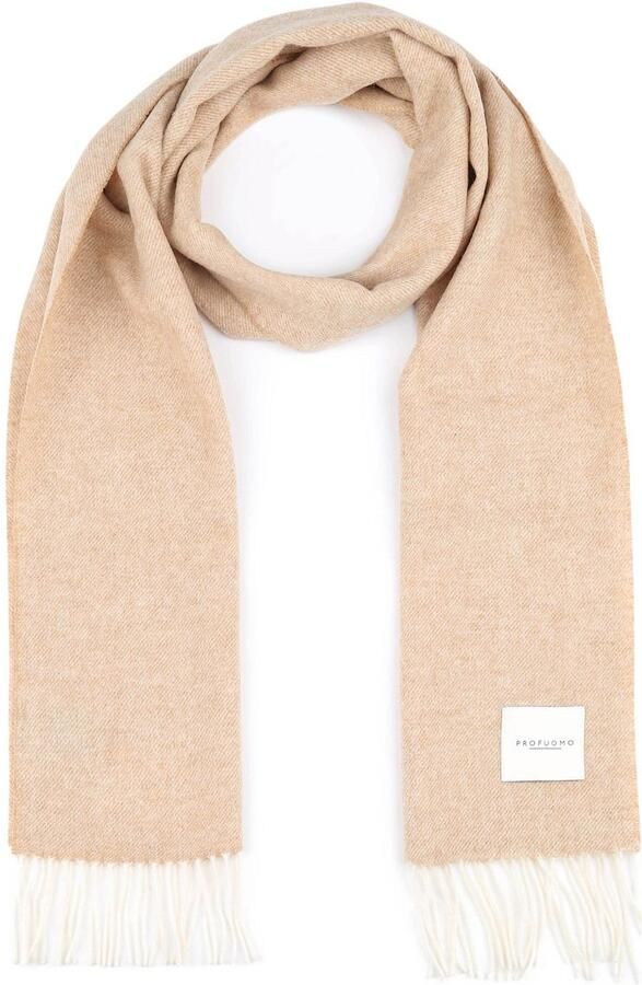 Profuomo Sjaal Lamswol Lichtbeige