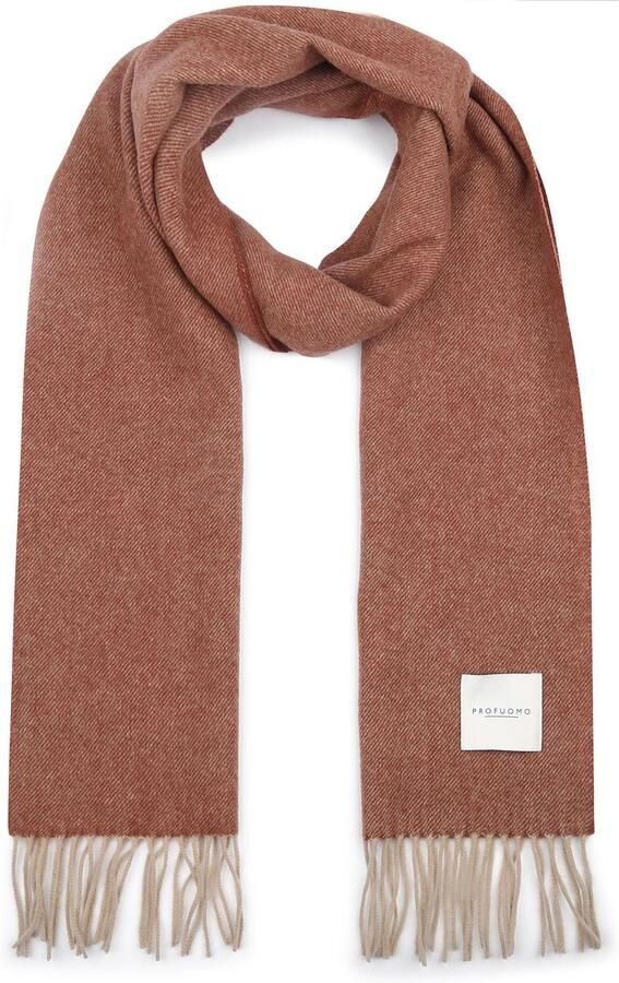 Profuomo Sjaal Lamswol Mahogany - Foto 2