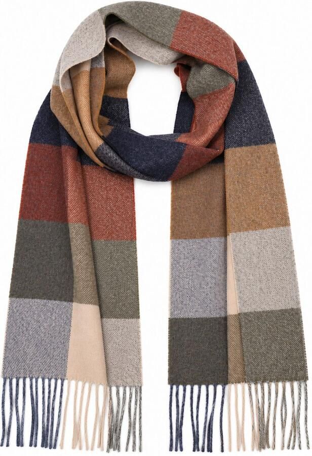 Profuomo Sjaal Lamswol Ruiten Multicolour