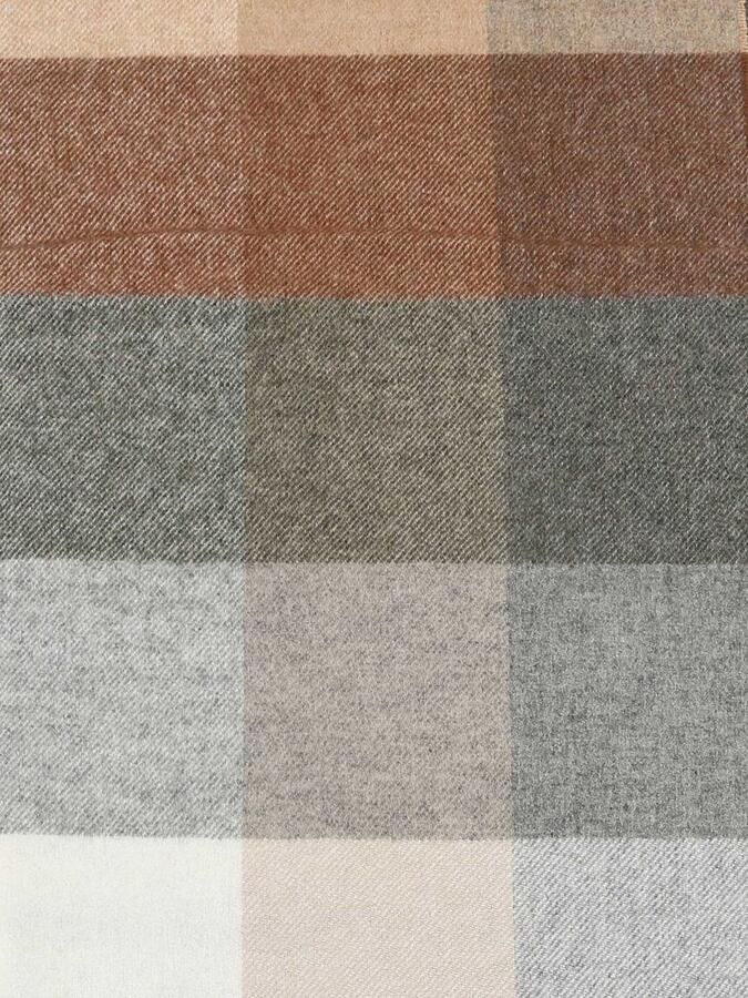 Profuomo Sjaal Wol Ruiten Bruin Grijs Beige - Foto 3