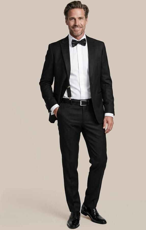 Profuomo Regular fit smokingoverhemd van effen materiaal - Foto 5