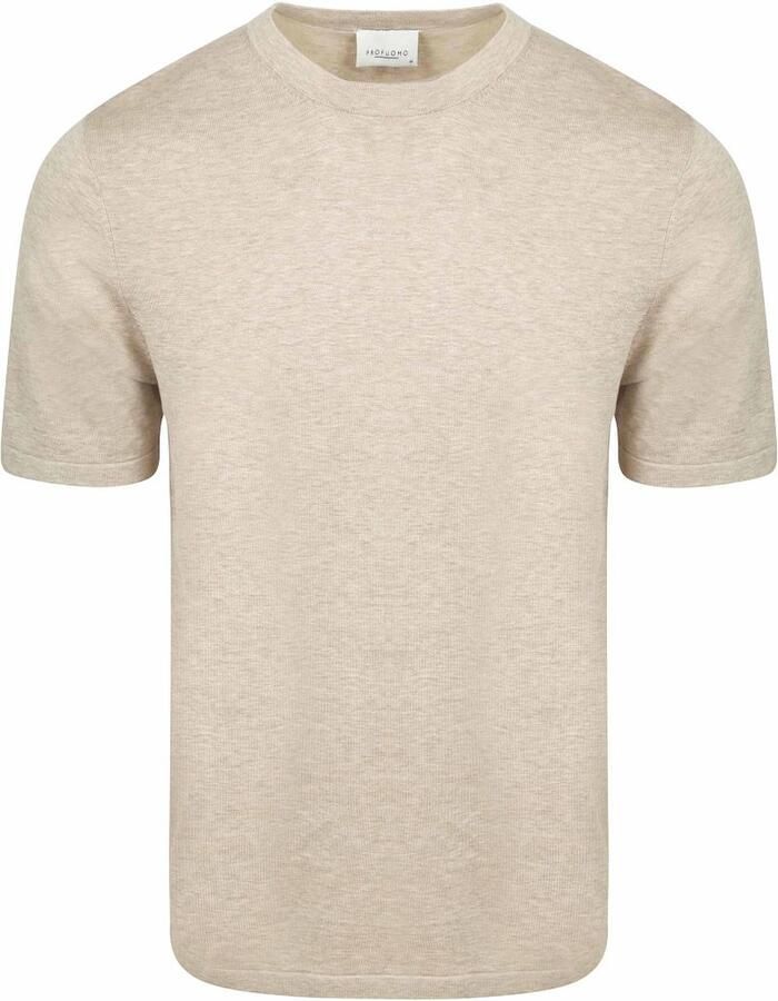 Profuomo T-Shirt Knitted Beige