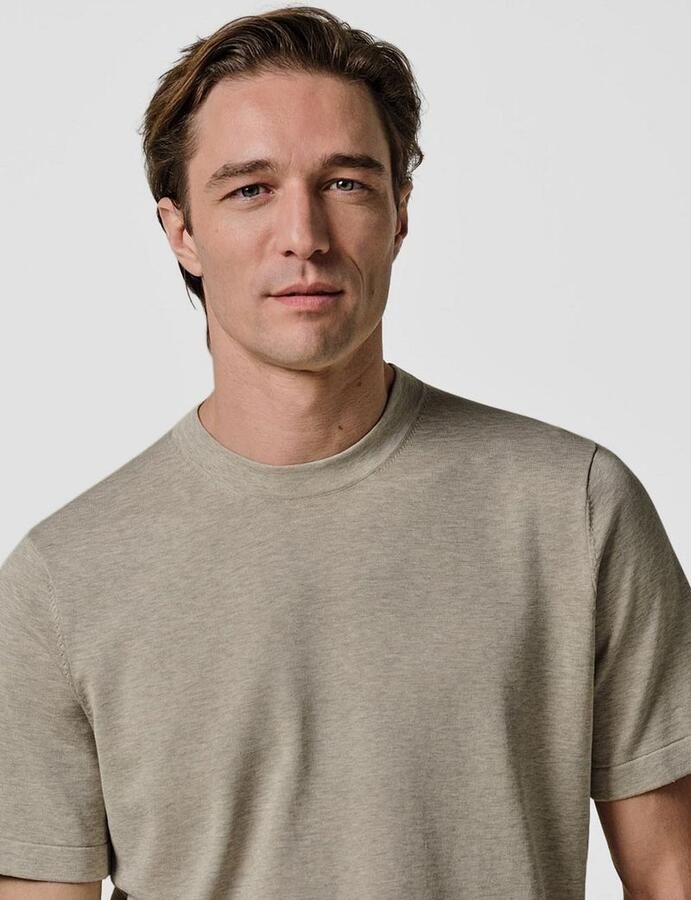 Profuomo T-Shirt Knitted Beige - Foto 2