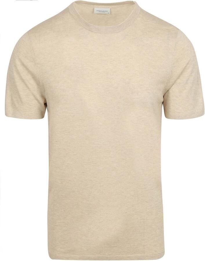 PROFUOMO Heren Polo's & T-shirts T-shirt Crew Neck Ss Beige - Foto 2