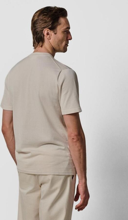 Profuomo T-shirt Korte Mouw T-Shirt Knitted Ecru - Foto 8