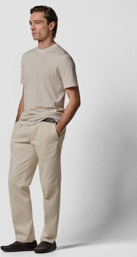 Profuomo T-shirt Korte Mouw T-Shirt Knitted Ecru - Foto 9