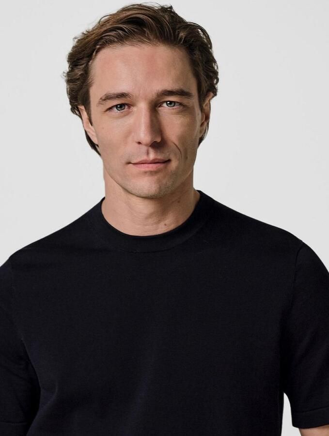 Profuomo slim fit T-shirt van puur katoen - Foto 2