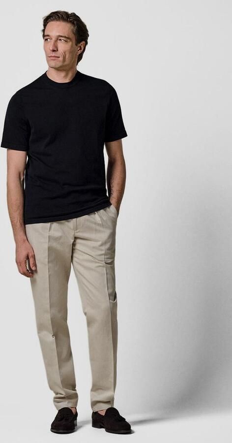 Profuomo slim fit T-shirt van puur katoen - Foto 5