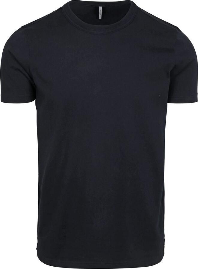 PROFUOMO Heren Polo's & T-shirts T-shirt Short Sleeve Jersey Donkerblauw - Foto 5