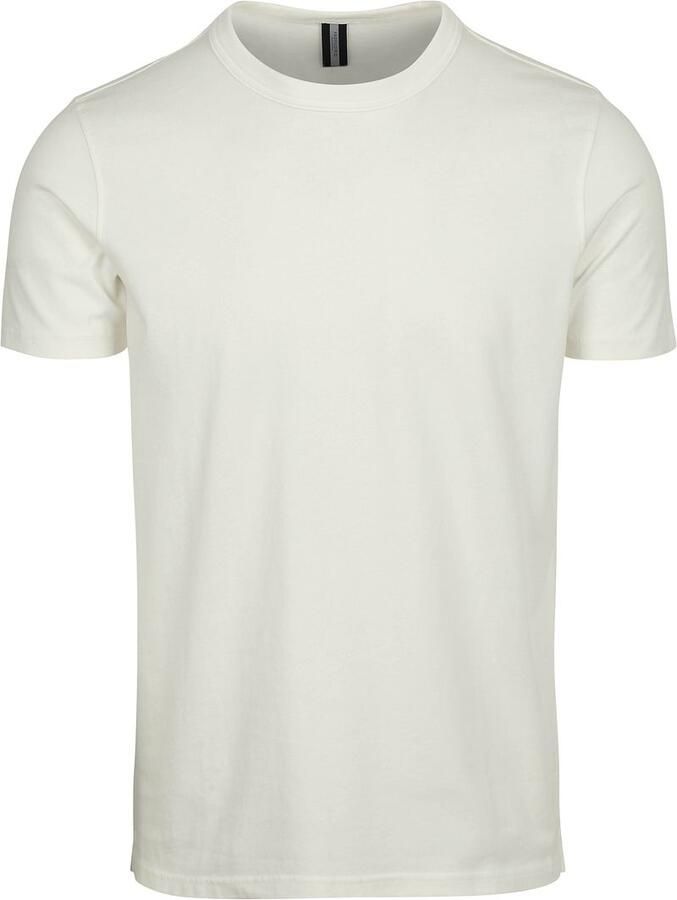 PROFUOMO Heren Polo's & T-shirts T-shirt Short Sleeve Jersey Gebroken Wit - Foto 5