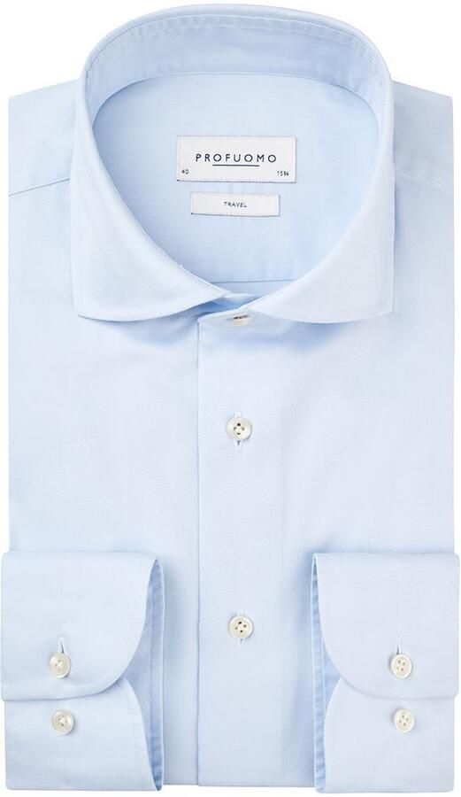 Profuomo Slim fit zakelijk overhemd van popeline - Foto 2