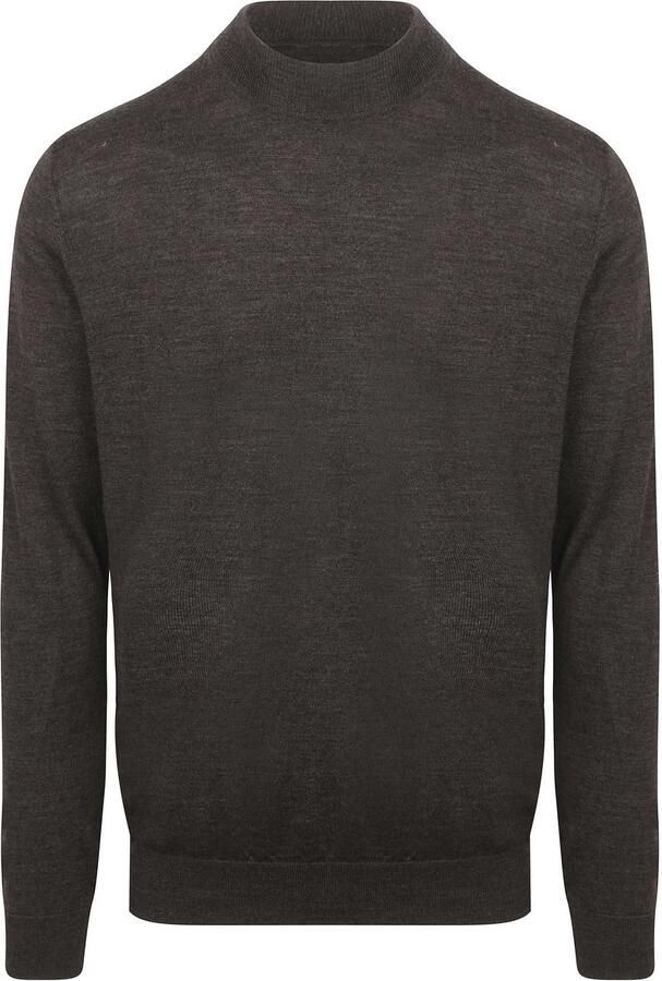 Profuomo Turtleneck Trui Merino Donkerbruin